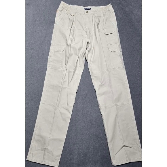 5.11 Tactical Series Mens Pants Cargo Utility Workwear Size 34/36 Beige Tall - Picture 1 of 7